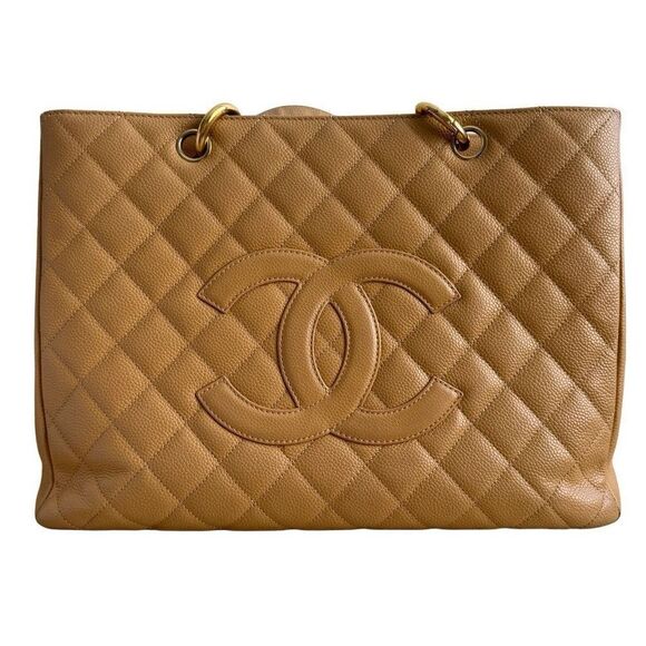 Chanel Grand Shopping Tote Caviar Beige - Picture 4 of 16